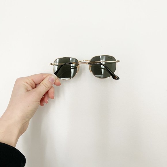 ✨ NWOT Gold Hexagonal Sunglasses | Ray-Ban - Picture 4 of 8